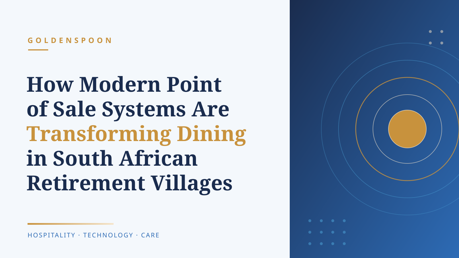 How Modern Point of Sale Systems Are Transforming Dining in South African Retirement Villages