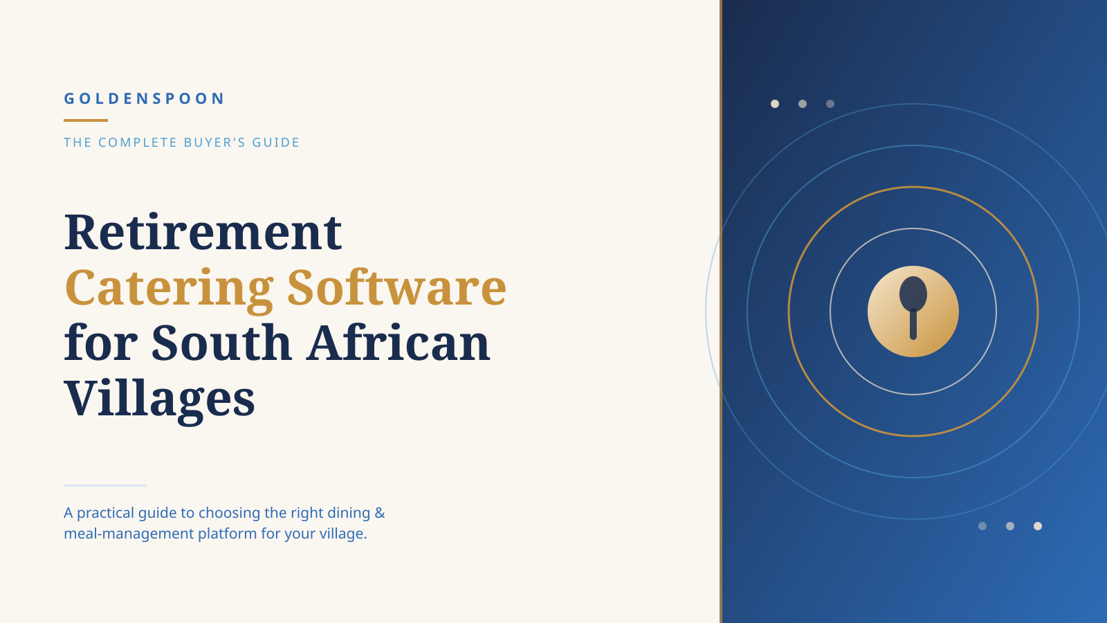 The Complete Buyer's Guide to Retirement Catering Software for South African Villages