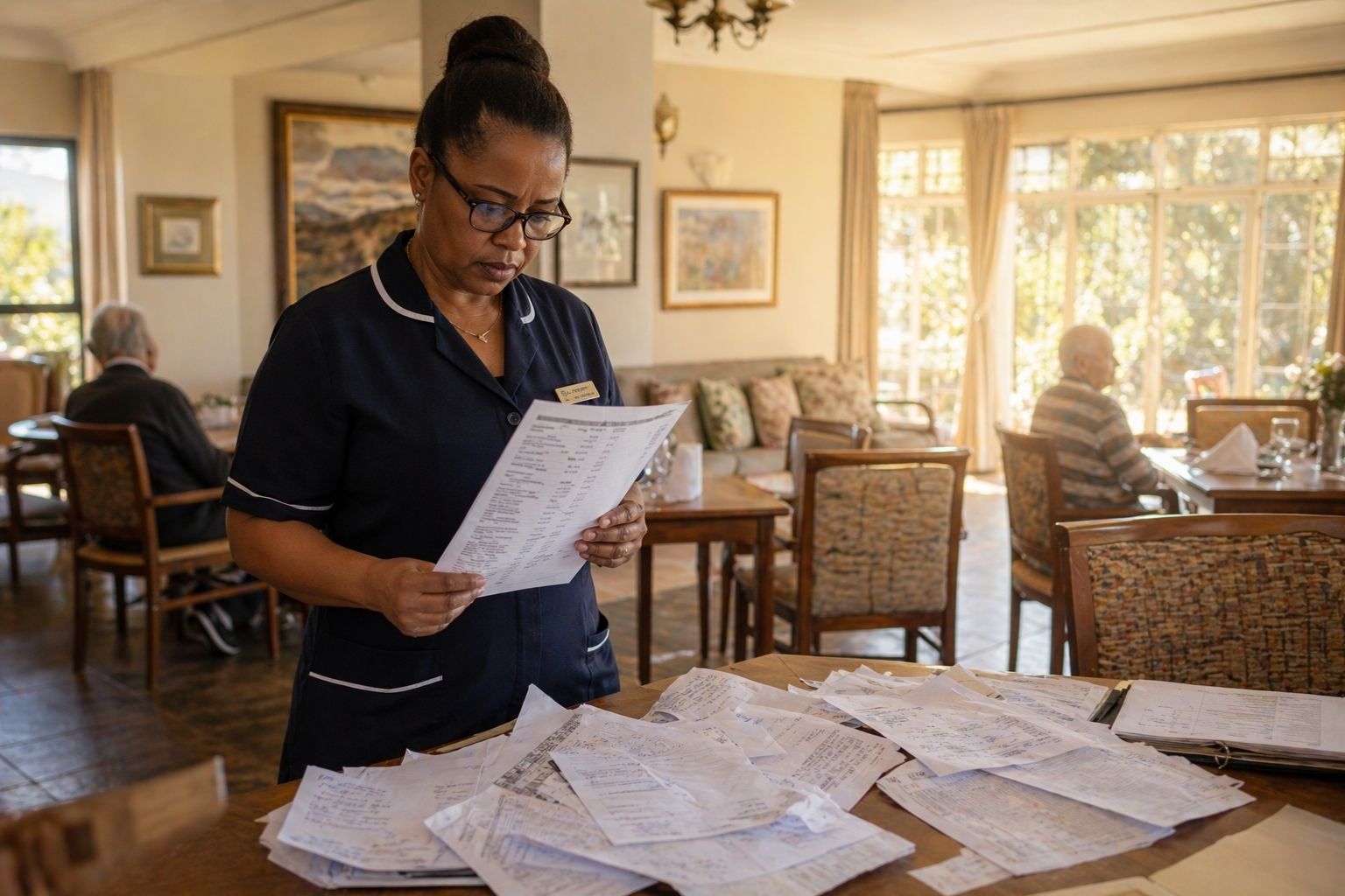 Retirement village catering management — replacing paper meal lists with digital ordering